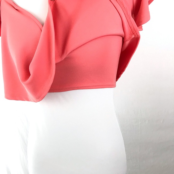 NWT Missguided Sweetheart Frilled Bardot Crop Top - Picture 3 of 8